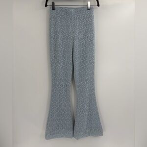 Michael Costello x Revolve Blue Lace Flare Pants festival Y2K Fairycore size xs